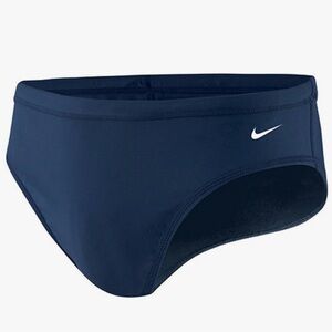 Nike Classic Competitive Swimmer Briefs Navy Embroidered White Swoosh Boy Man 28